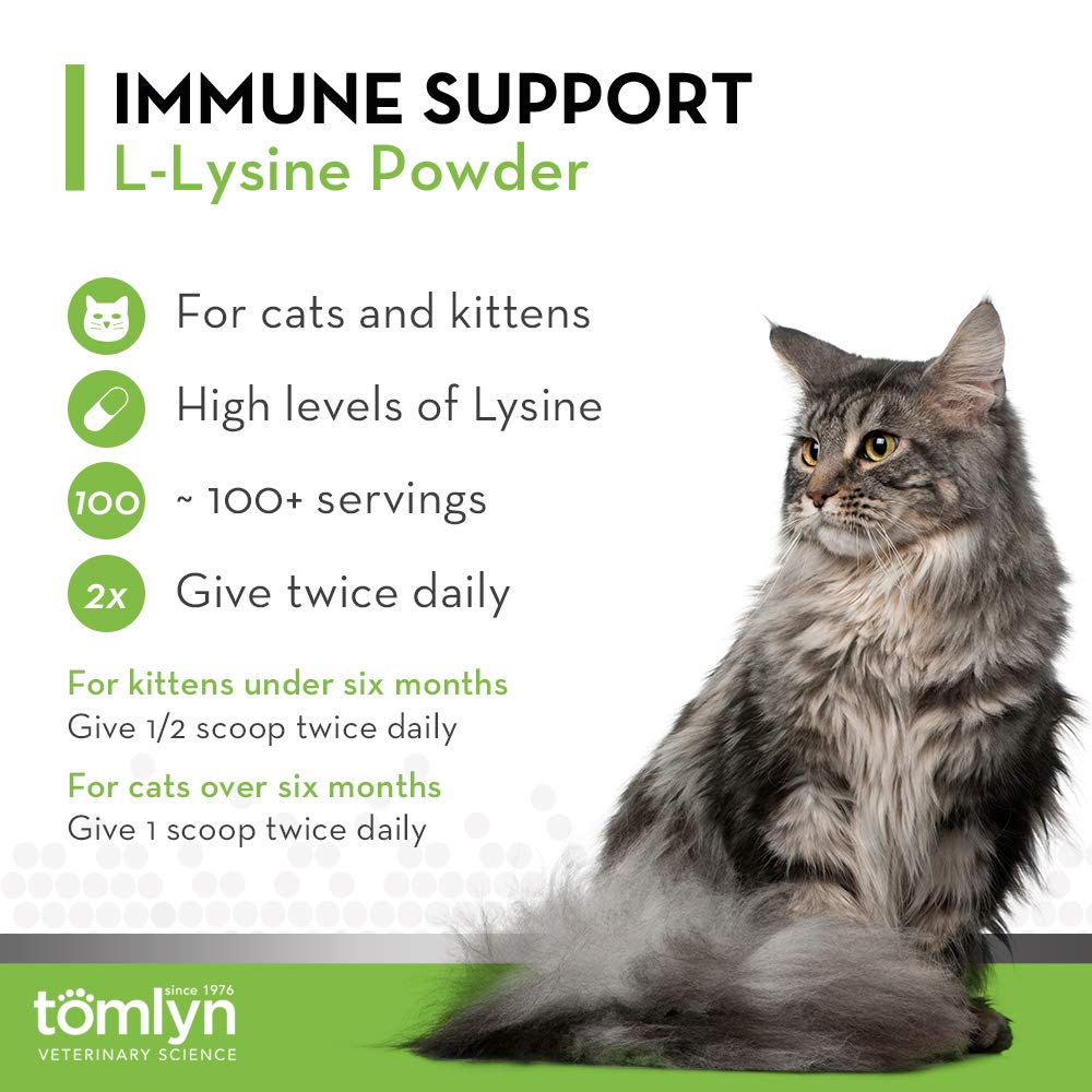Close-up of TOMLYN packaging on the Lysine powder
