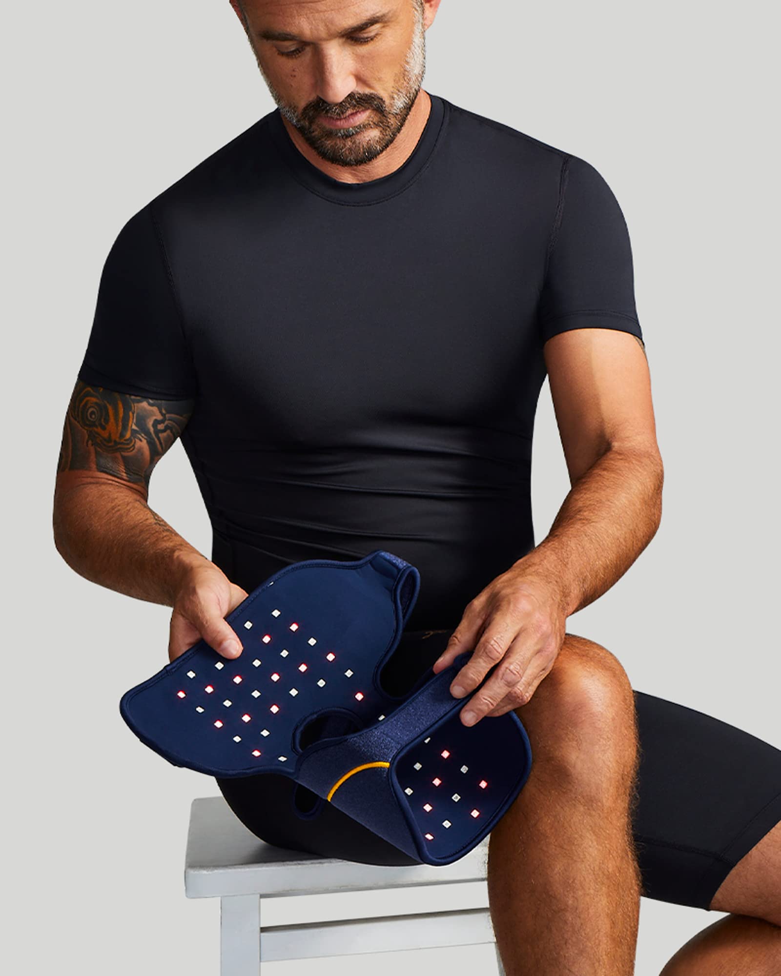 Tommie Copper infrared elbow wrap providing focused heat to support daily activities