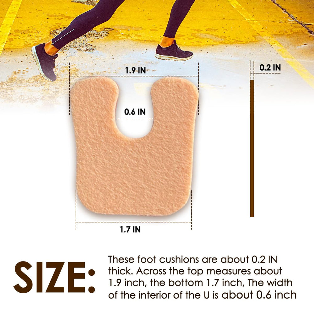 Tomonobu U-Shaped Felt Callus Pad on ball of foot reduces friction.
