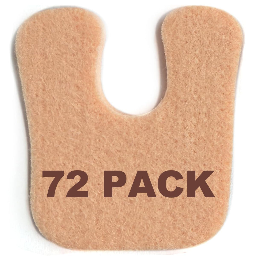 Tomonobu U-Shaped Felt Callus Pad on toe for targeted pressure relief.