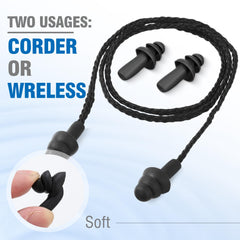 Tondiamo corded ear plugs with sleek design to prevent loss