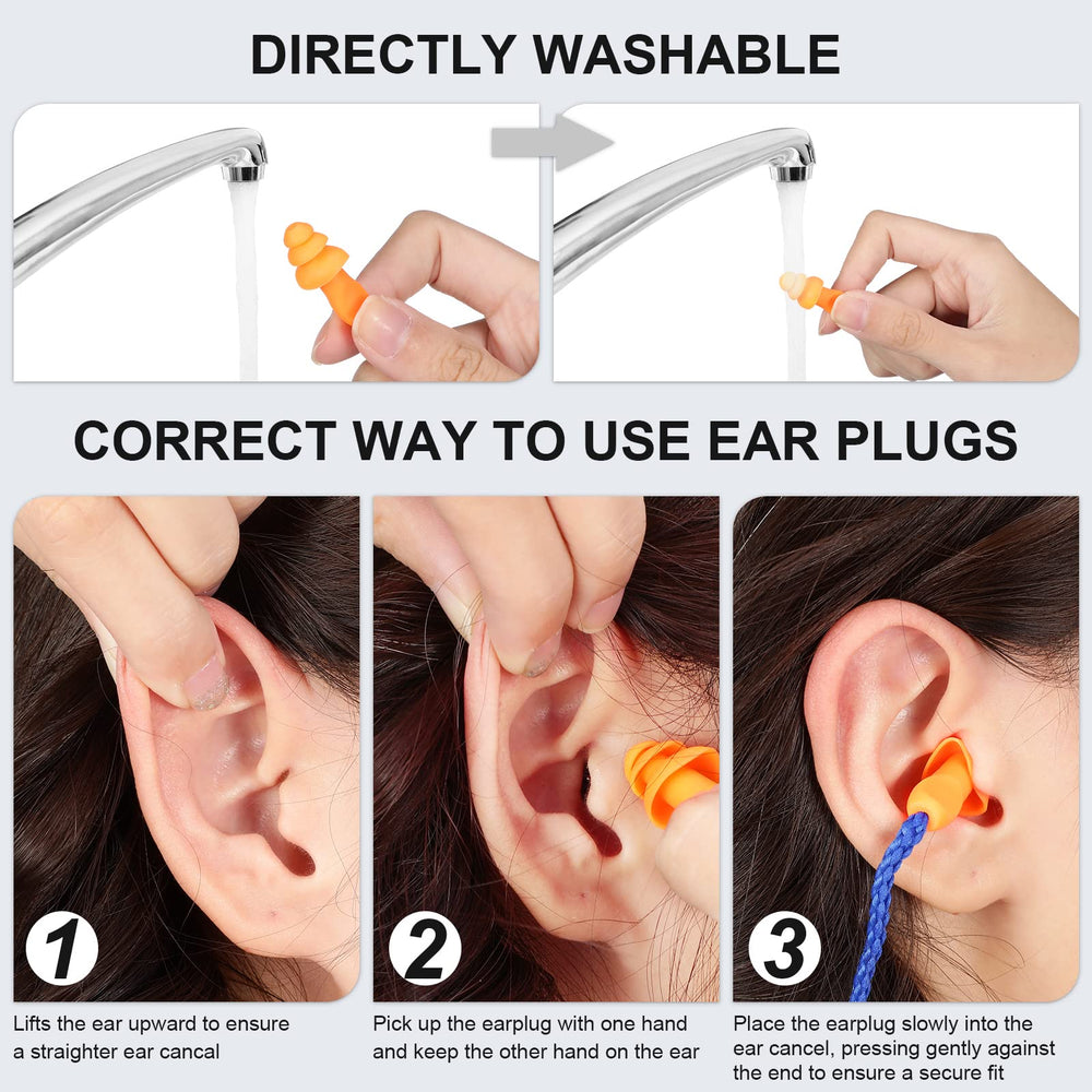 Tondiamo silicone ear plugs in use for noise reduction at work or home