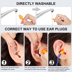 Tondiamo silicone ear plugs in use for noise reduction at work or home