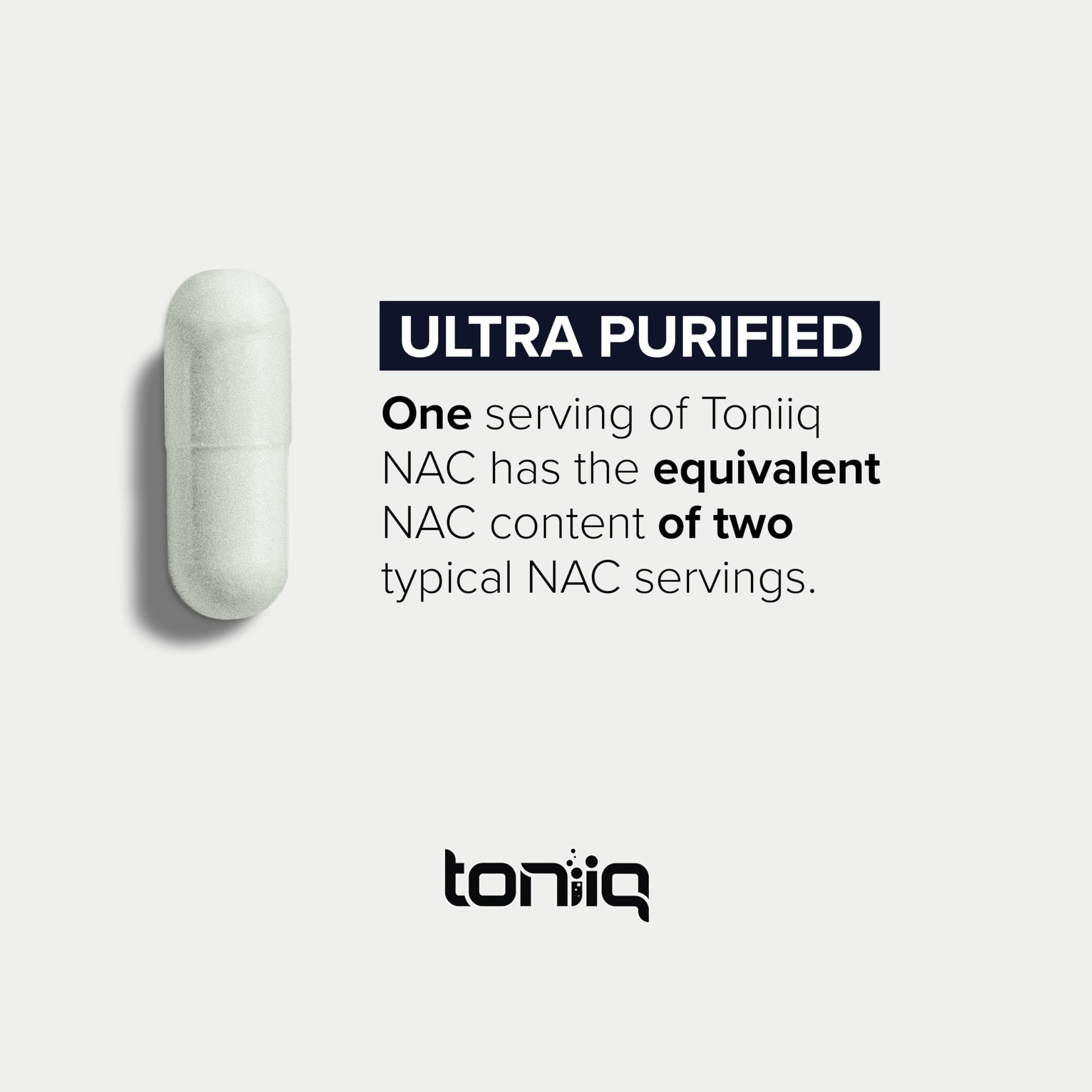 Toniiq NAC bottle top view for easy daily use and resealability