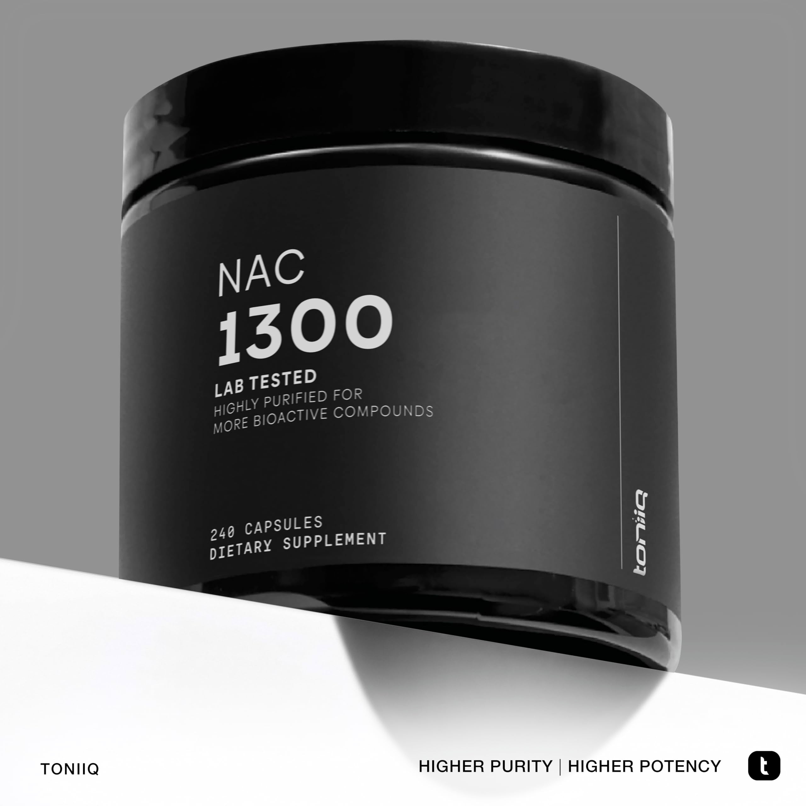 Toniiq NAC packaging front emphasizing trusted NAC supplement