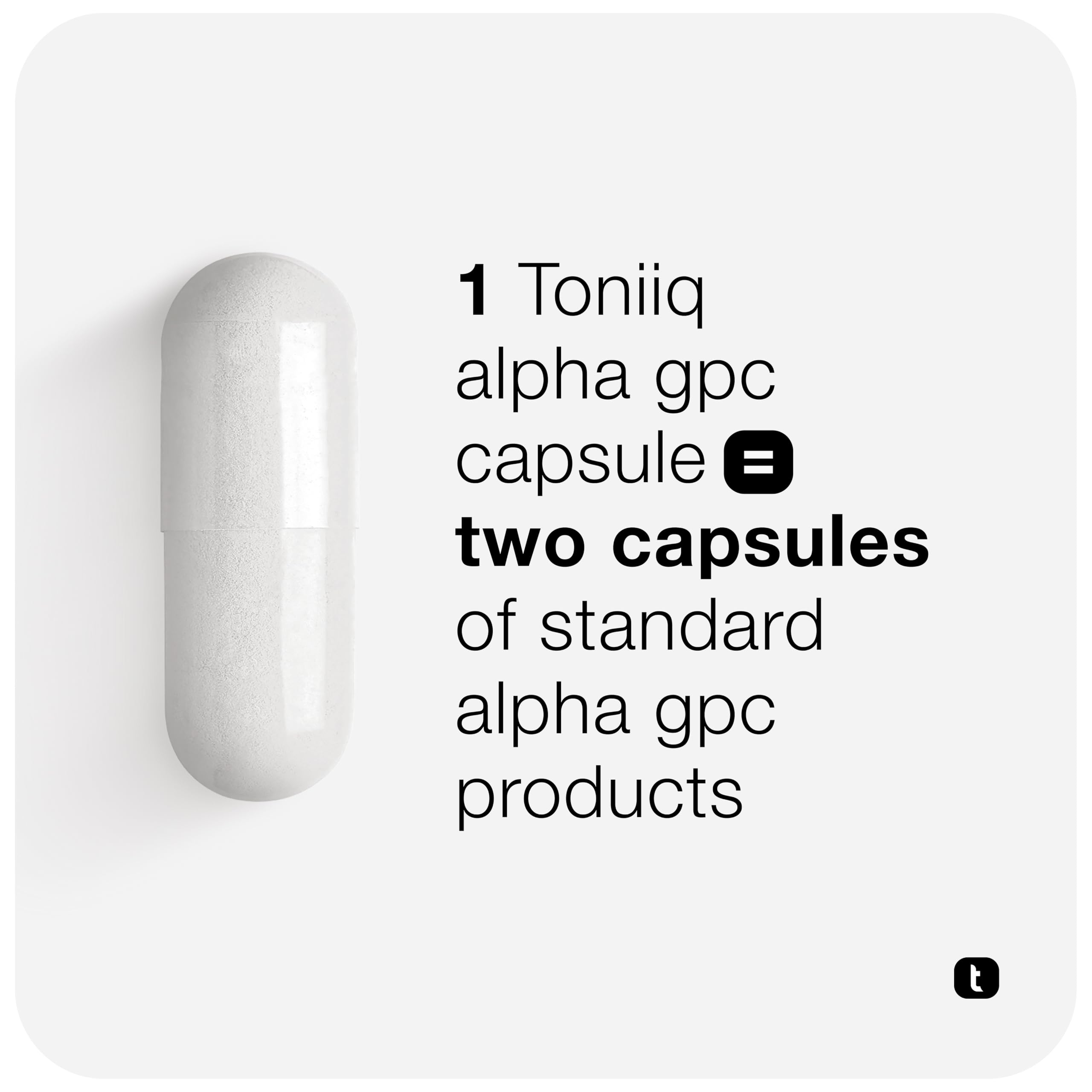 Toniiq Alpha GPC packaging with third-party purity seal