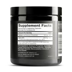 Toniiq Alpha GPC 90%+ purity label highlighting high potency