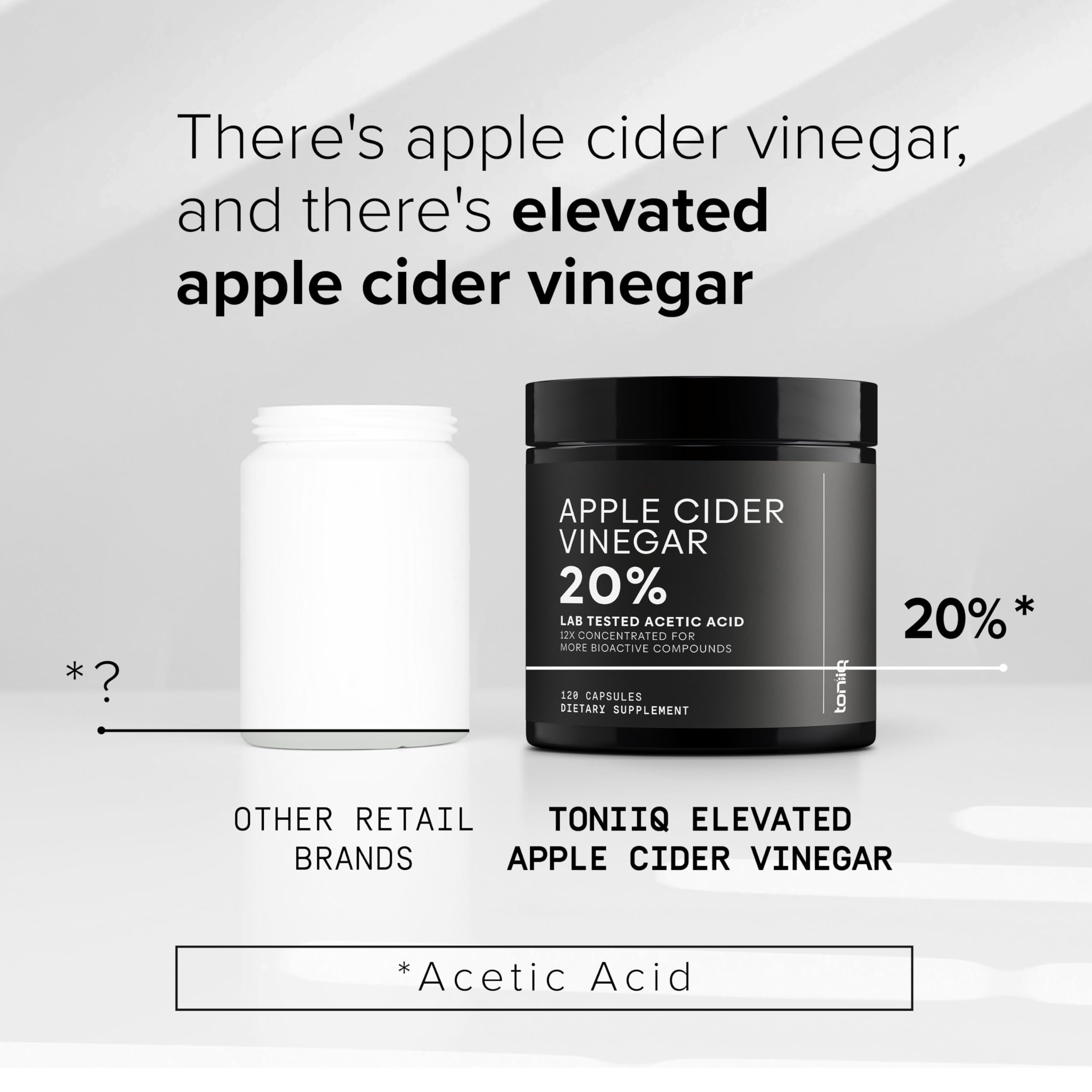 Toniiq Apple Cider Vinegar Capsules cayenne pepper accents boost potential absorption.