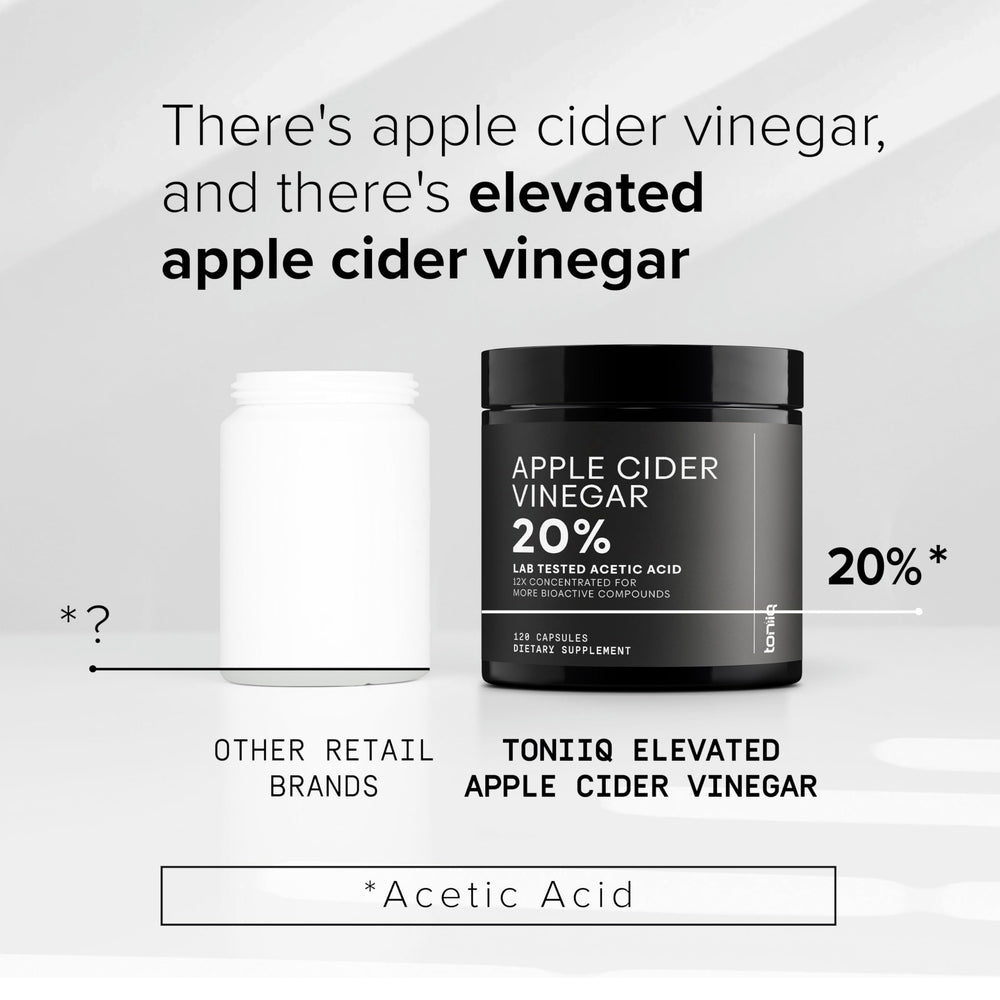 Toniiq Apple Cider Vinegar Capsules cayenne pepper accents boost potential absorption.
