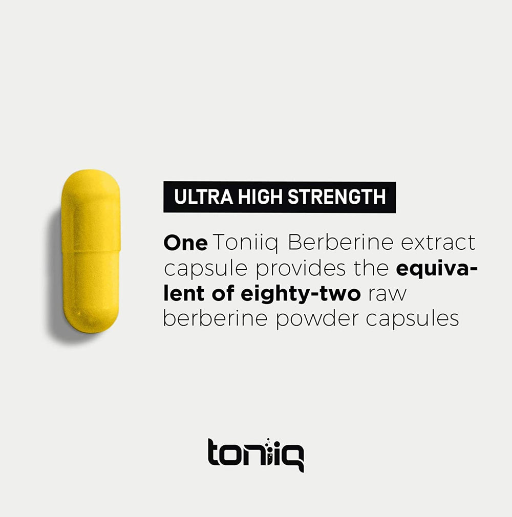 Toniiq Berberine HCl USA GMP facility logo signaling standards