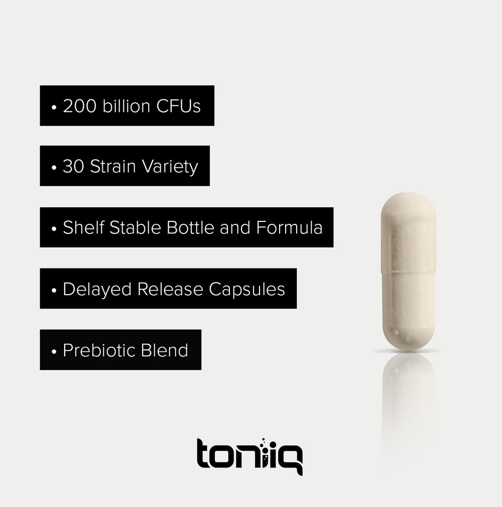 Toniiq core biofilm layer illustration emphasizes cell protection.