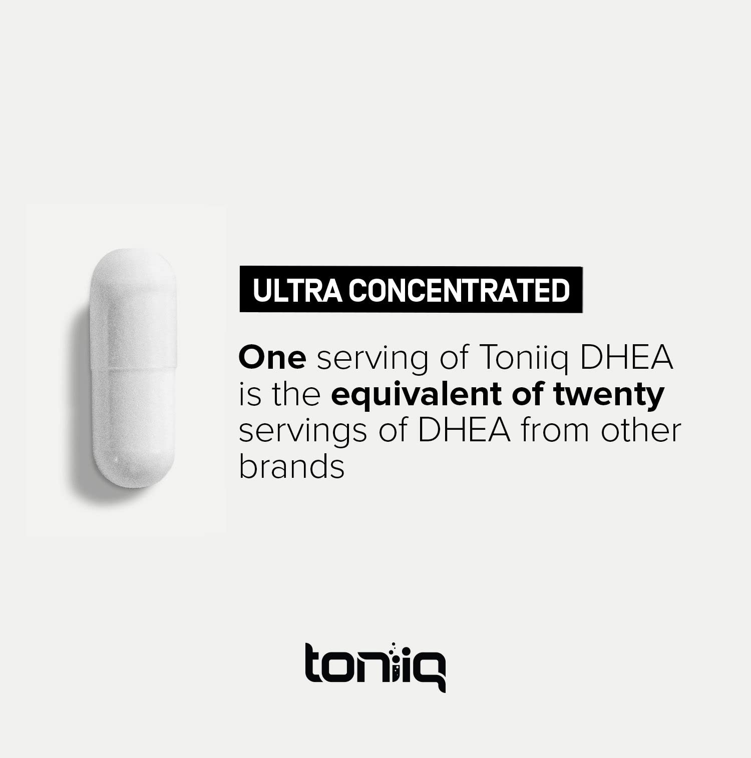 Toniiq DHEA manufactured in USA in GMP-certified facility.
