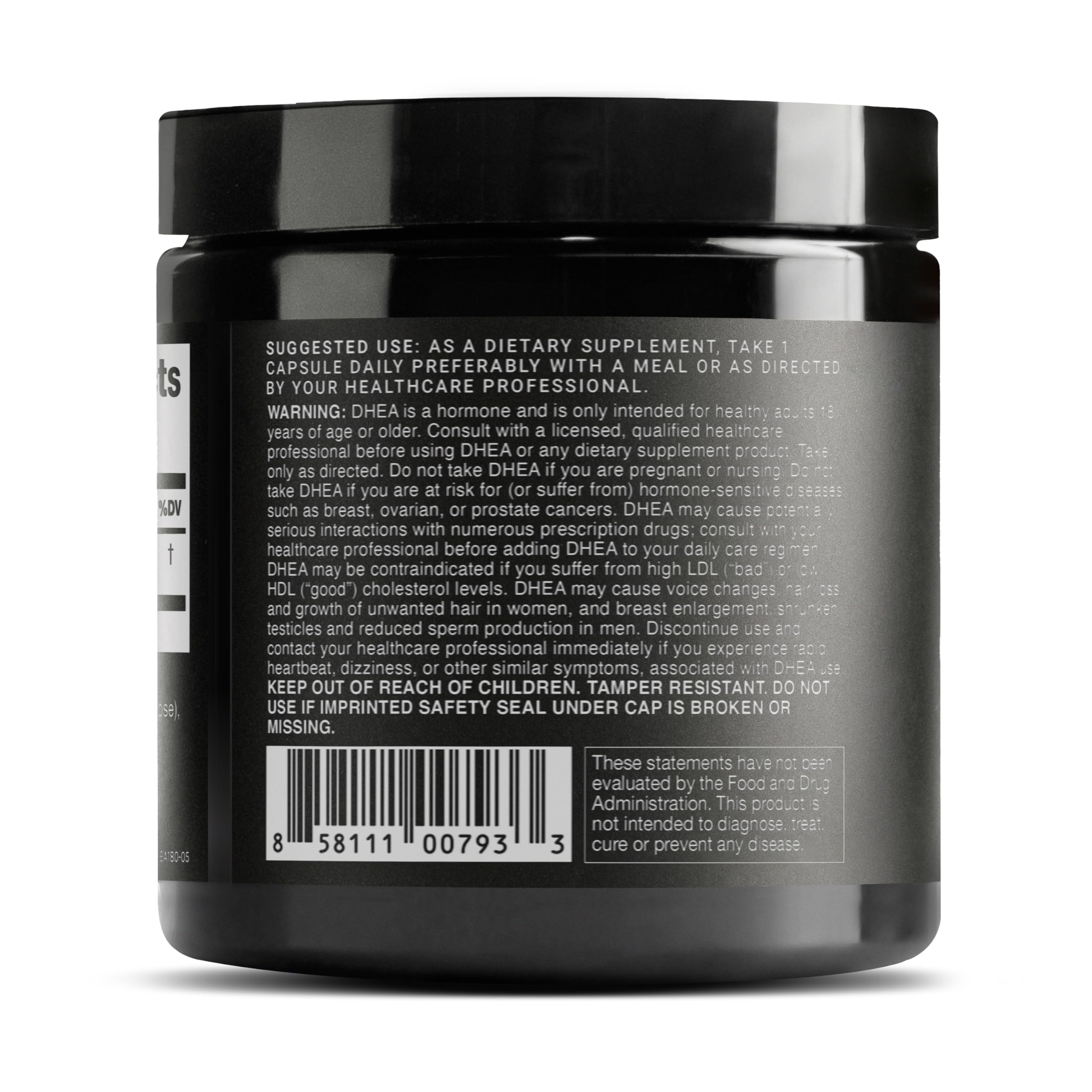 Toniiq DHEA micronized form indicates fine particles for absorption.