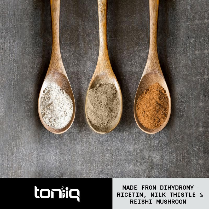 Toniiq Ease with DHM ingredients glass reveals potent blend and precise dosages