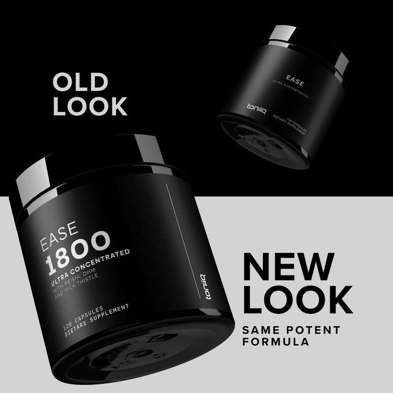 Toniiq Ease with DHM milk thistle component highlights 80% silymarin content