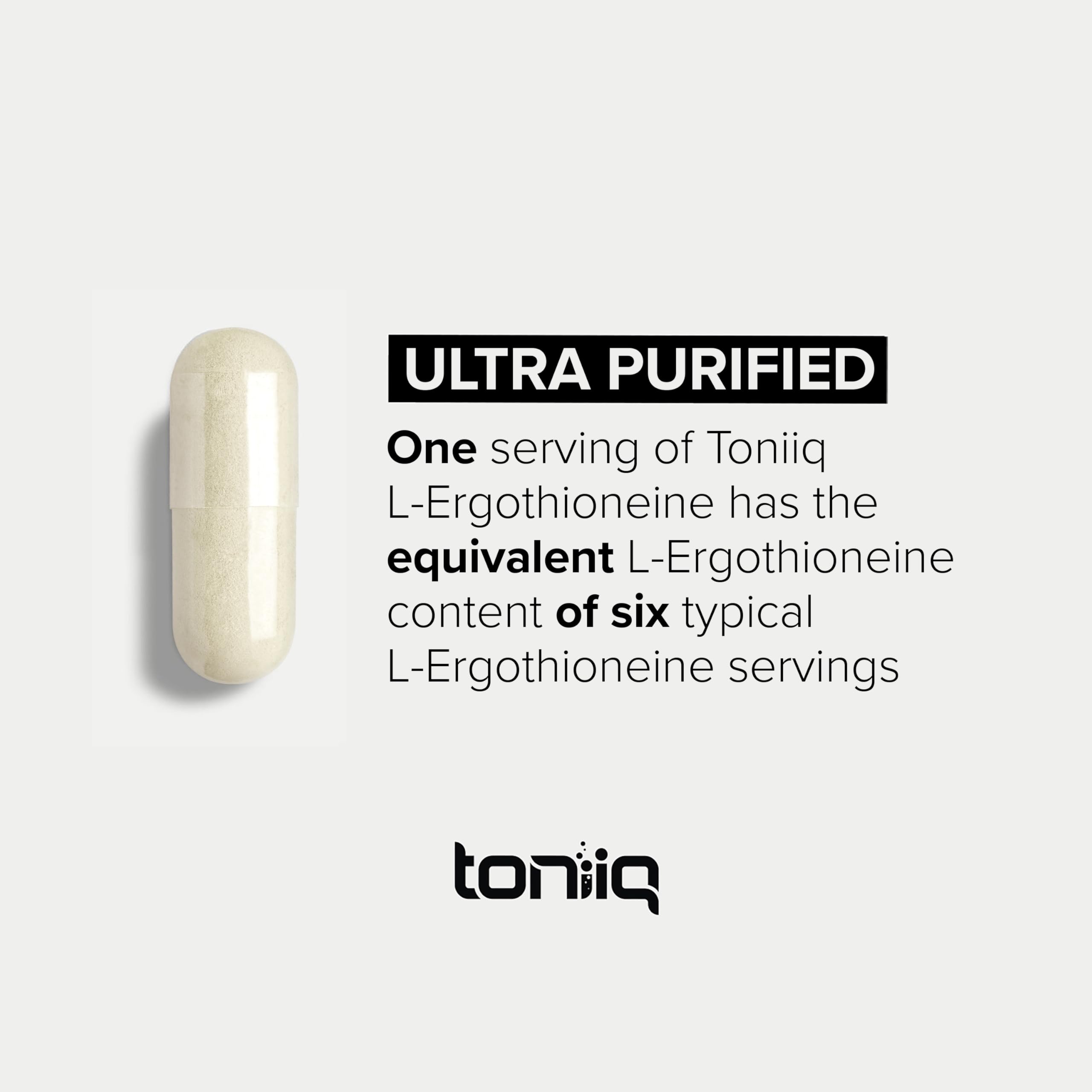 Toniiq 90-capsules bottle label emphasizing value and duration