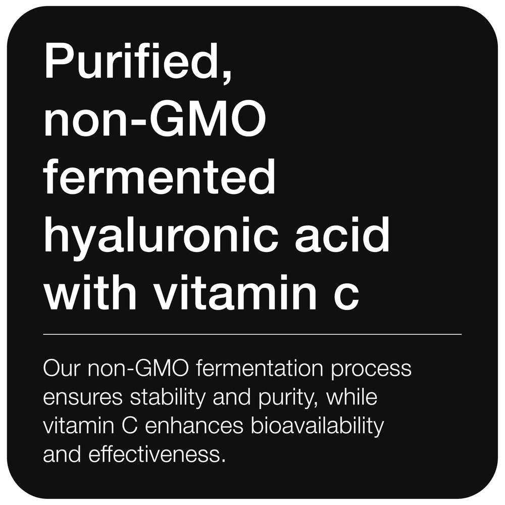 Non-GMO fermentation concept with Toniiq Hyaluronic Acid.