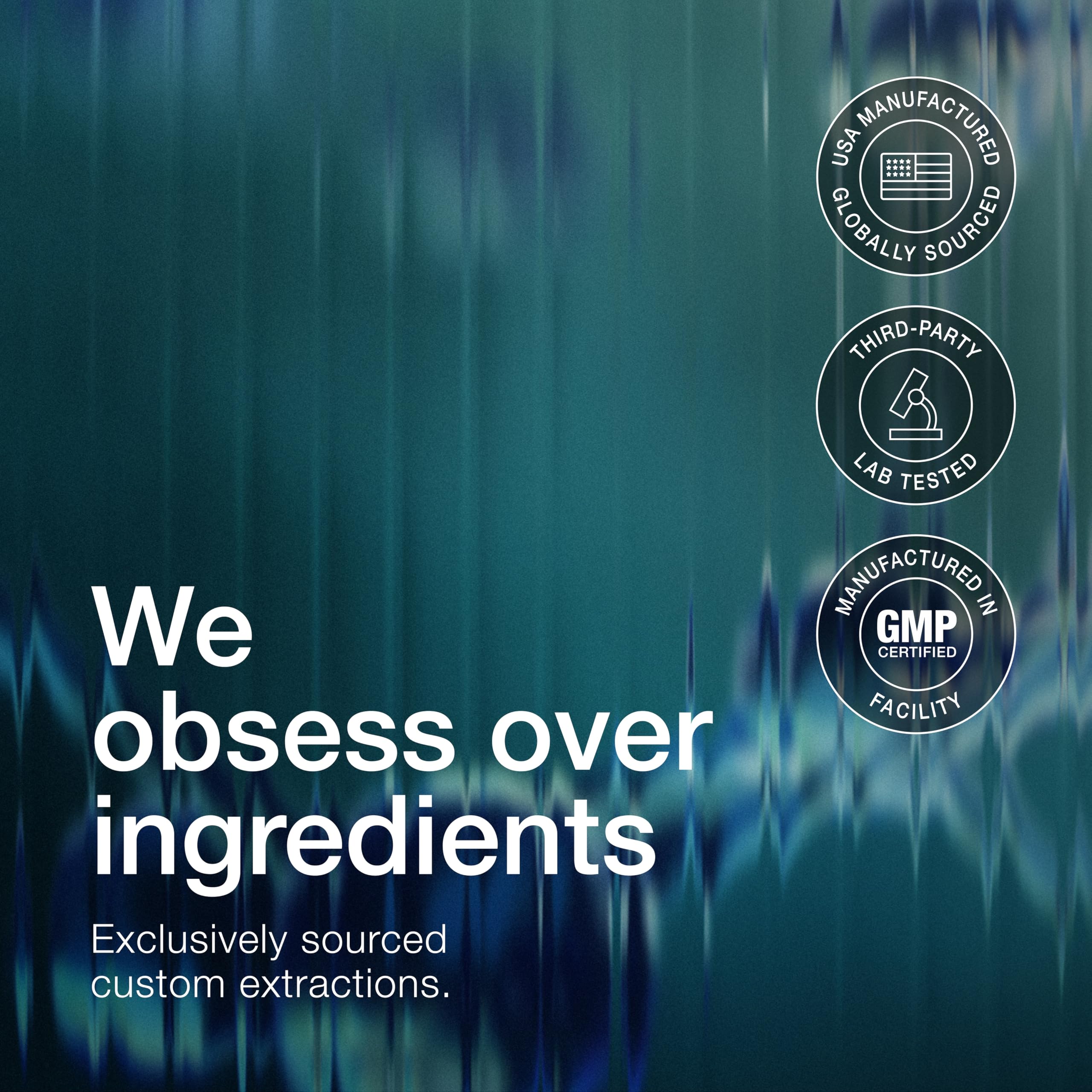 Independent third-party lab seal on Toniiq Hyaluronic Acid packaging.