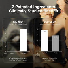Toniiq IMMUSE LC-Plasma postbiotic close-up emphasizing shelf stability
