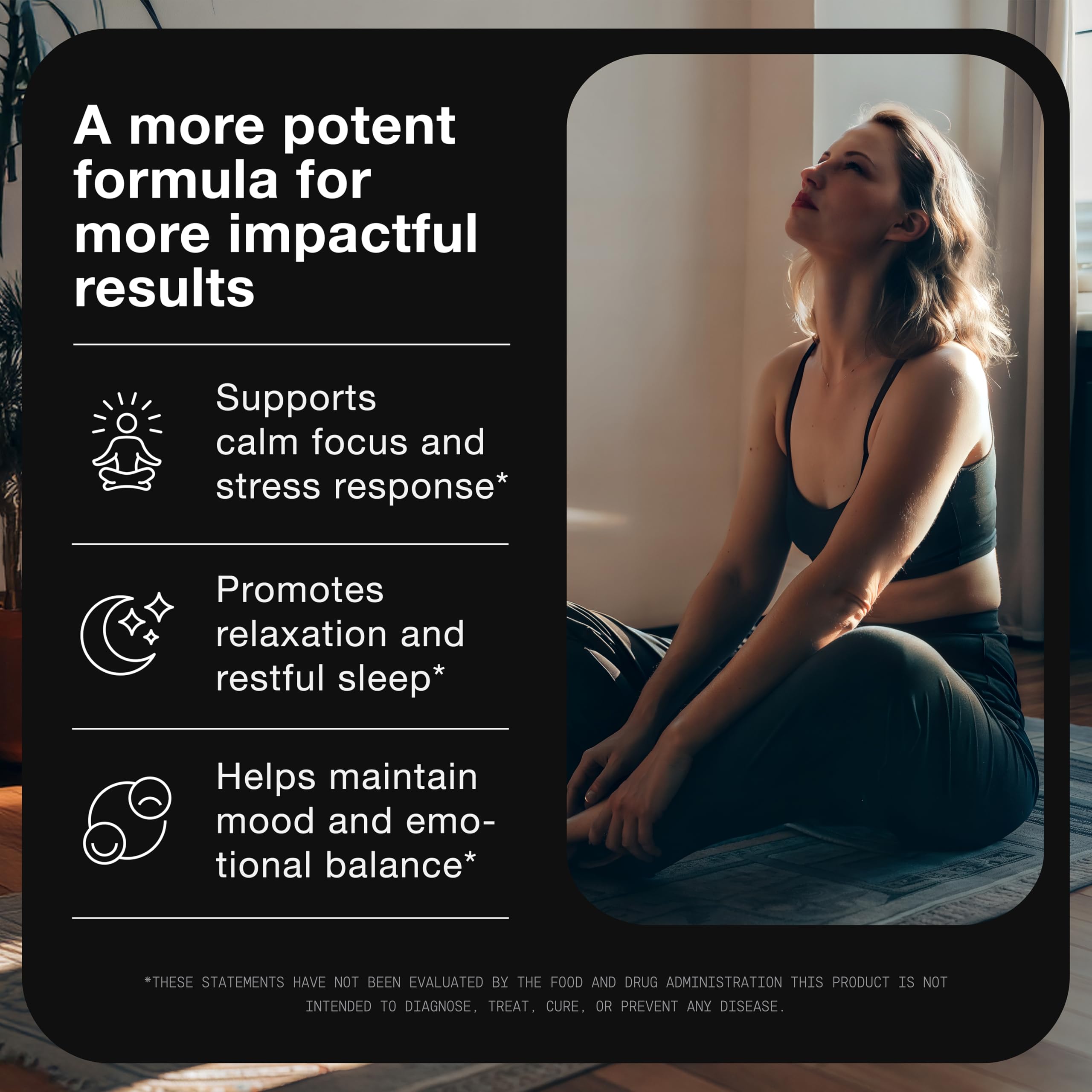 Toniiq L-theanine 200 mg capsules shown for gentle calm focus