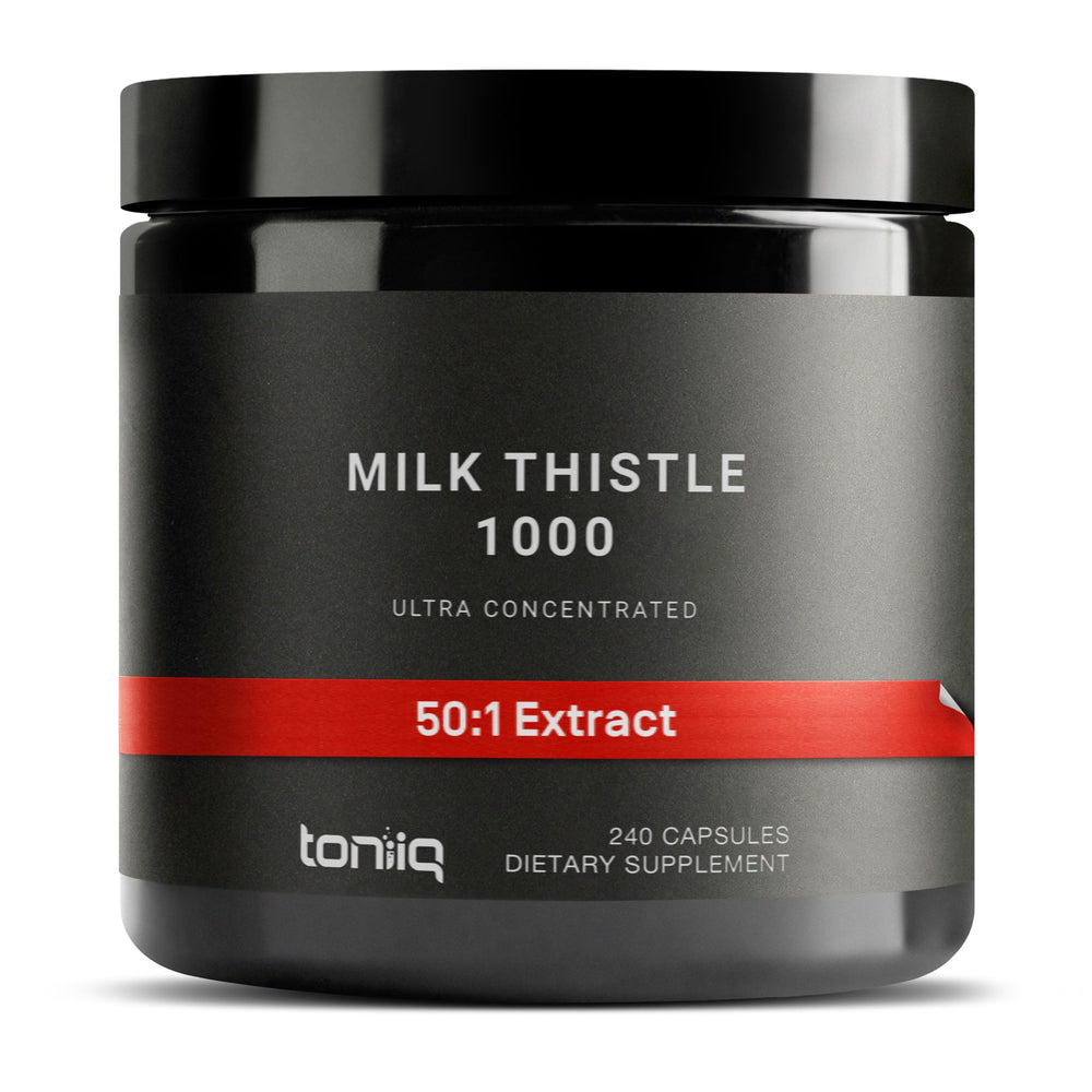 Toniiq Milk Thistle bottle front for daily wellness