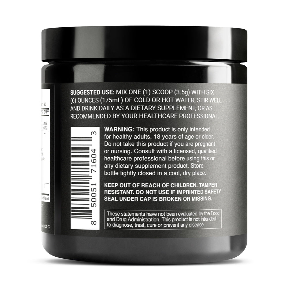 Close-up of Colombian beans in Toniiq Mushroom Coffee for rich authentic taste.