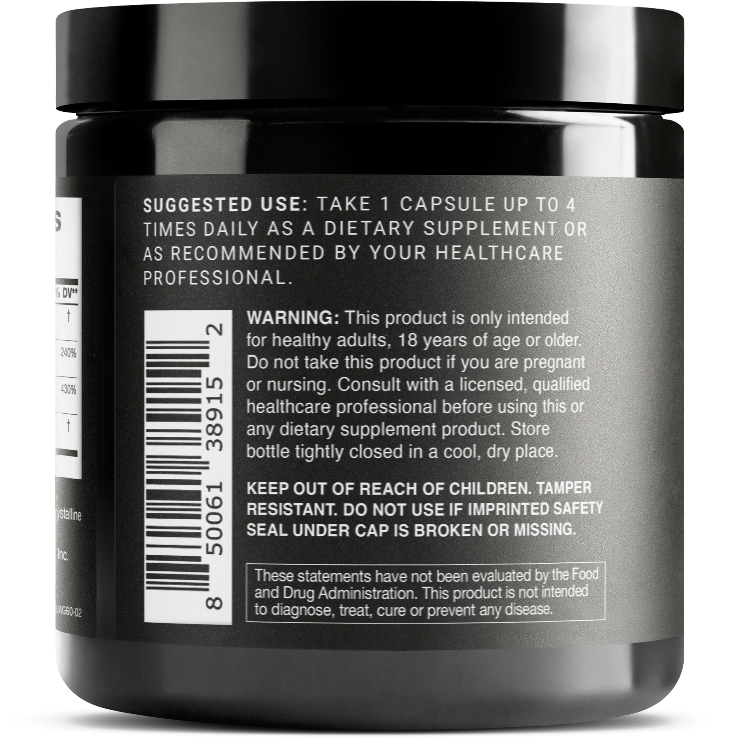 Toniiq NAD+ label reading 3rd party tested for quality and purity.