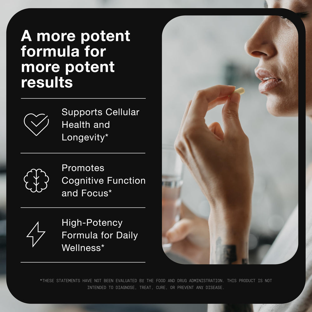 Toniiq NAD+ with RiaGev-WS patent emphasized for science-backed formula