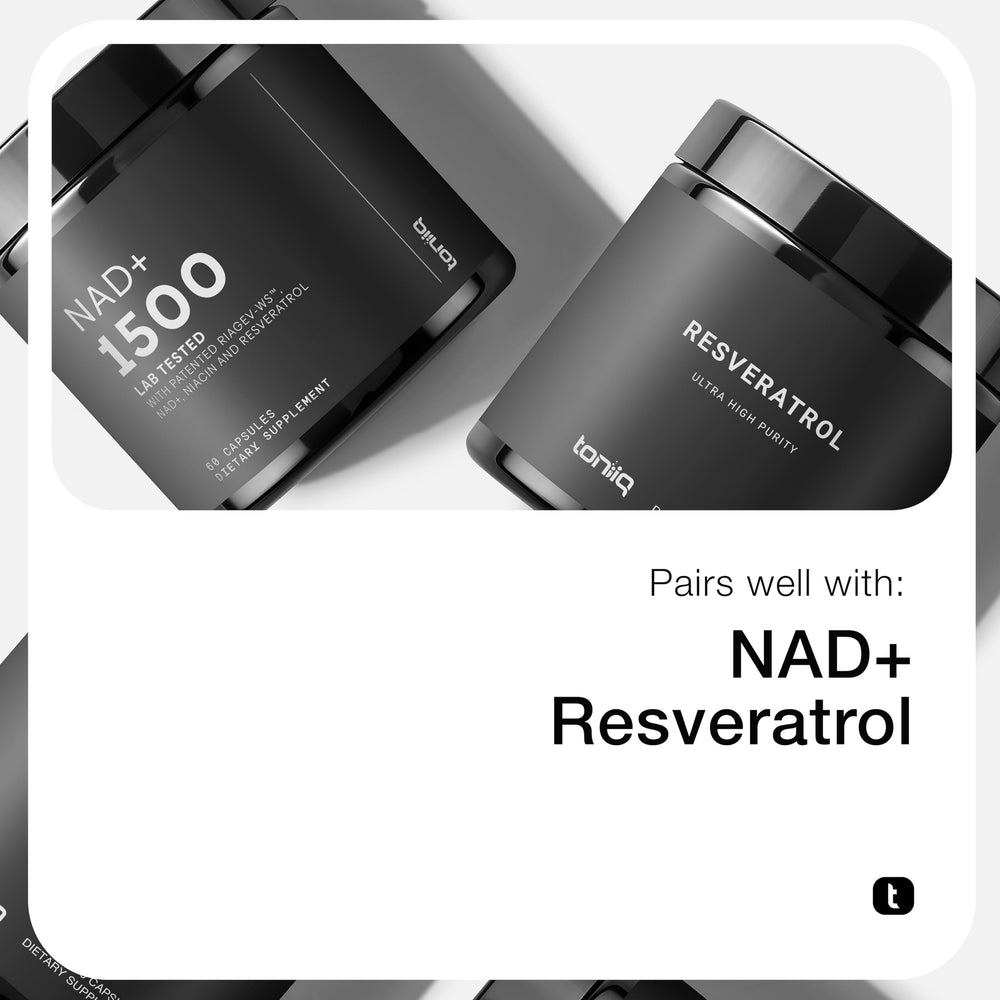 Toniiq GMP facility background indicates rigorous quality control.