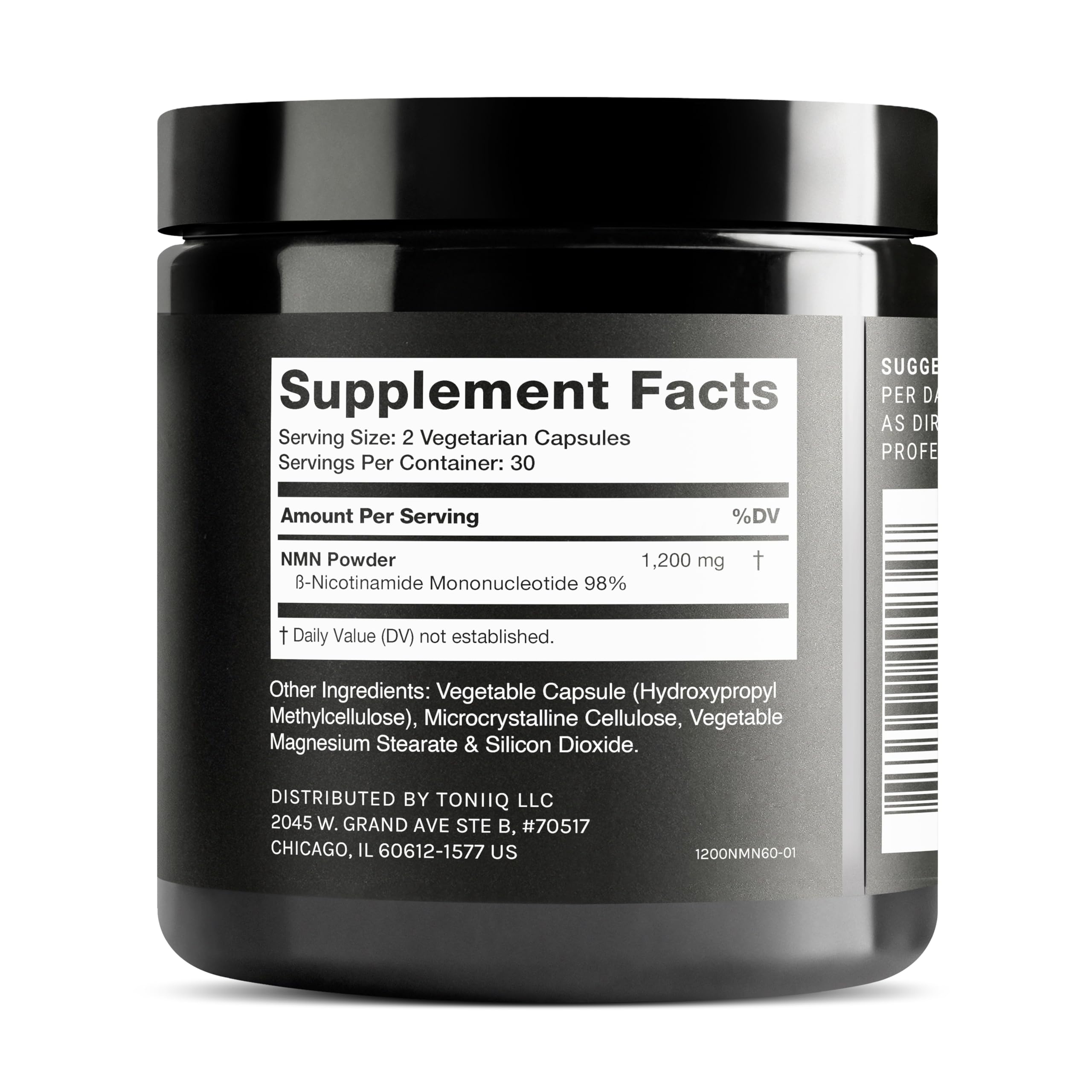 Toniiq NMN capsules in hand illustrating convenient daily supplementation.