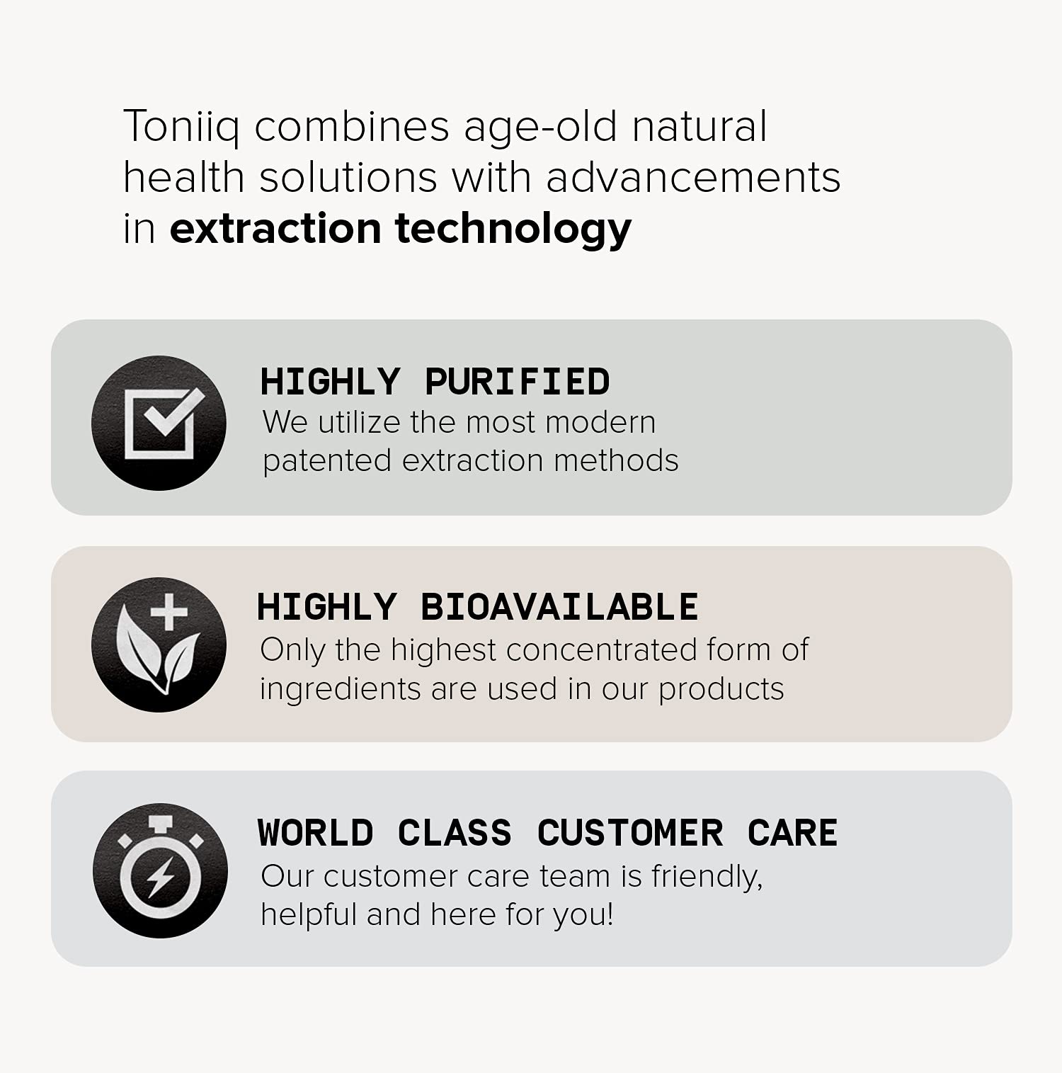 Toniiq NMN capsules USA-manufacturing facility label emphasizes high manufacturing standards.