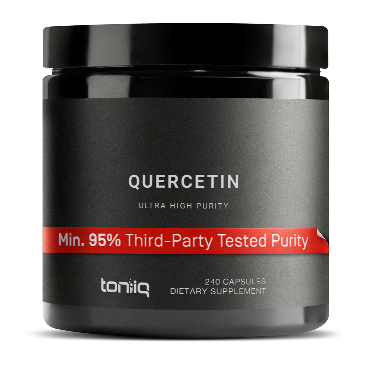 Toniiq Quercetin capsules bottle front for everyday wellness routine