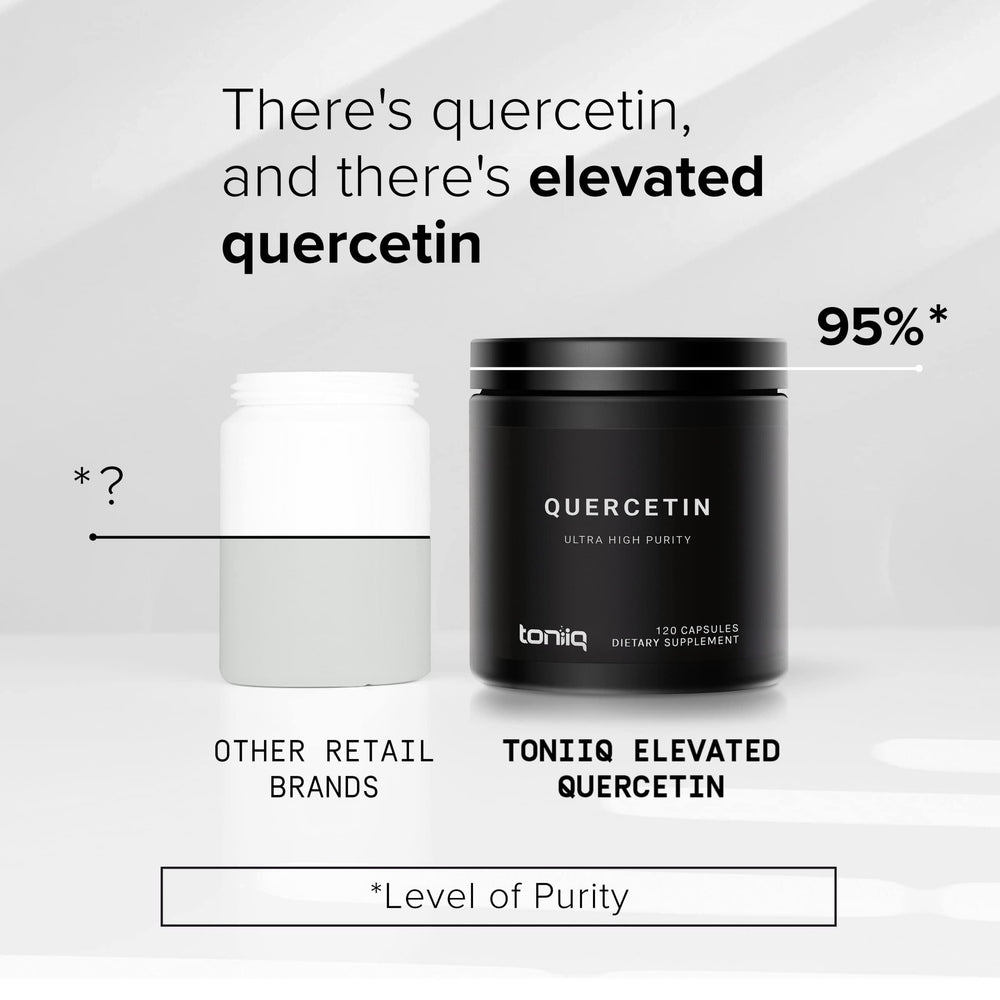 Toniiq Quercetin manufacturing facility image illustrates GMP production in the USA.