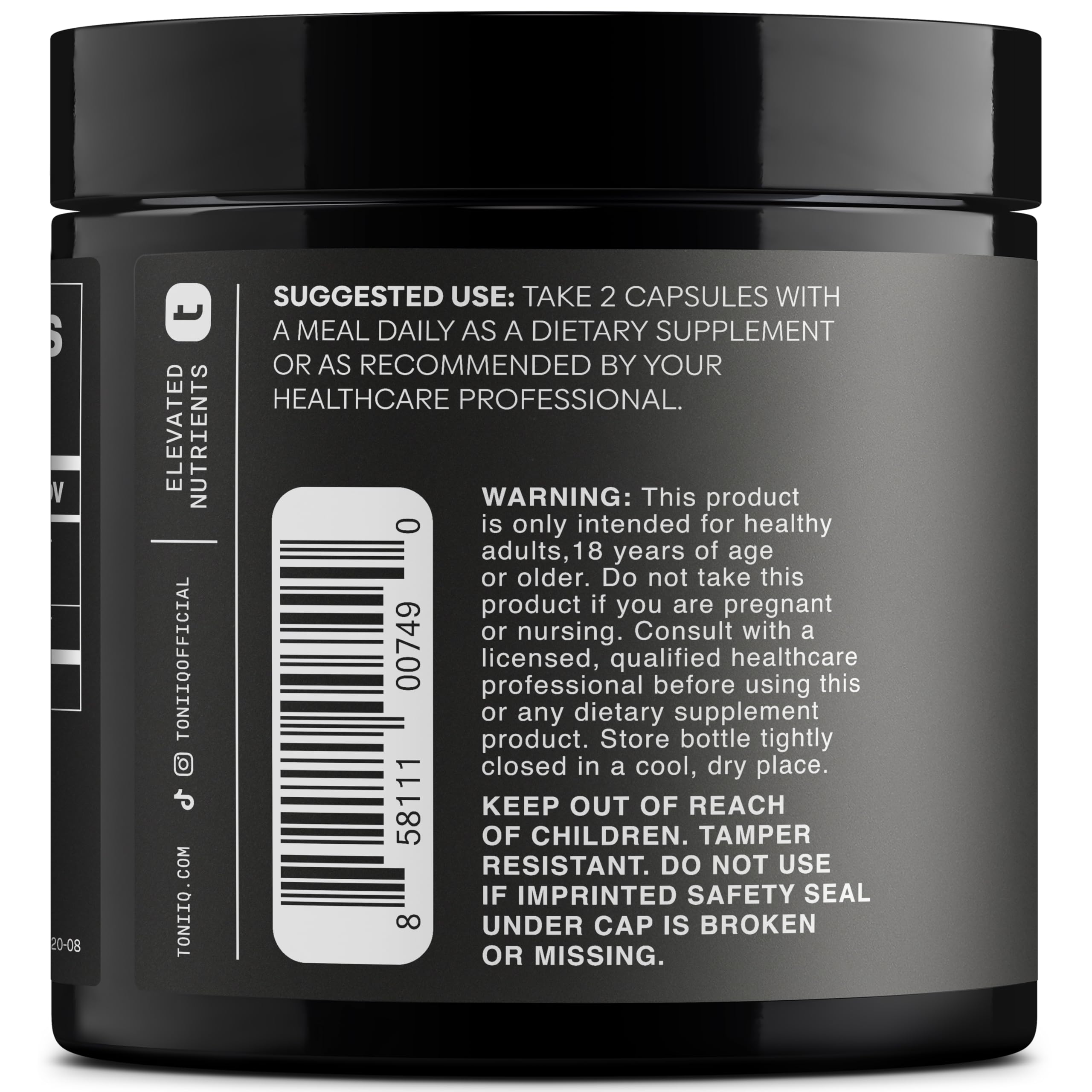 Lab test certificate showing Toniiq quality verification for Tribulus Terrestris.