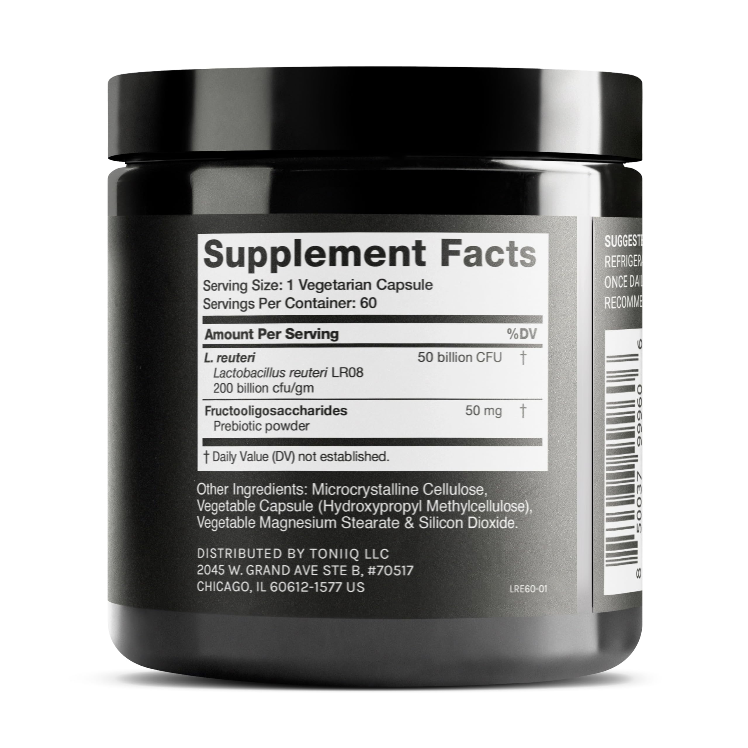 Toniiq vegetarian capsules ready for easy everyday supplementation.