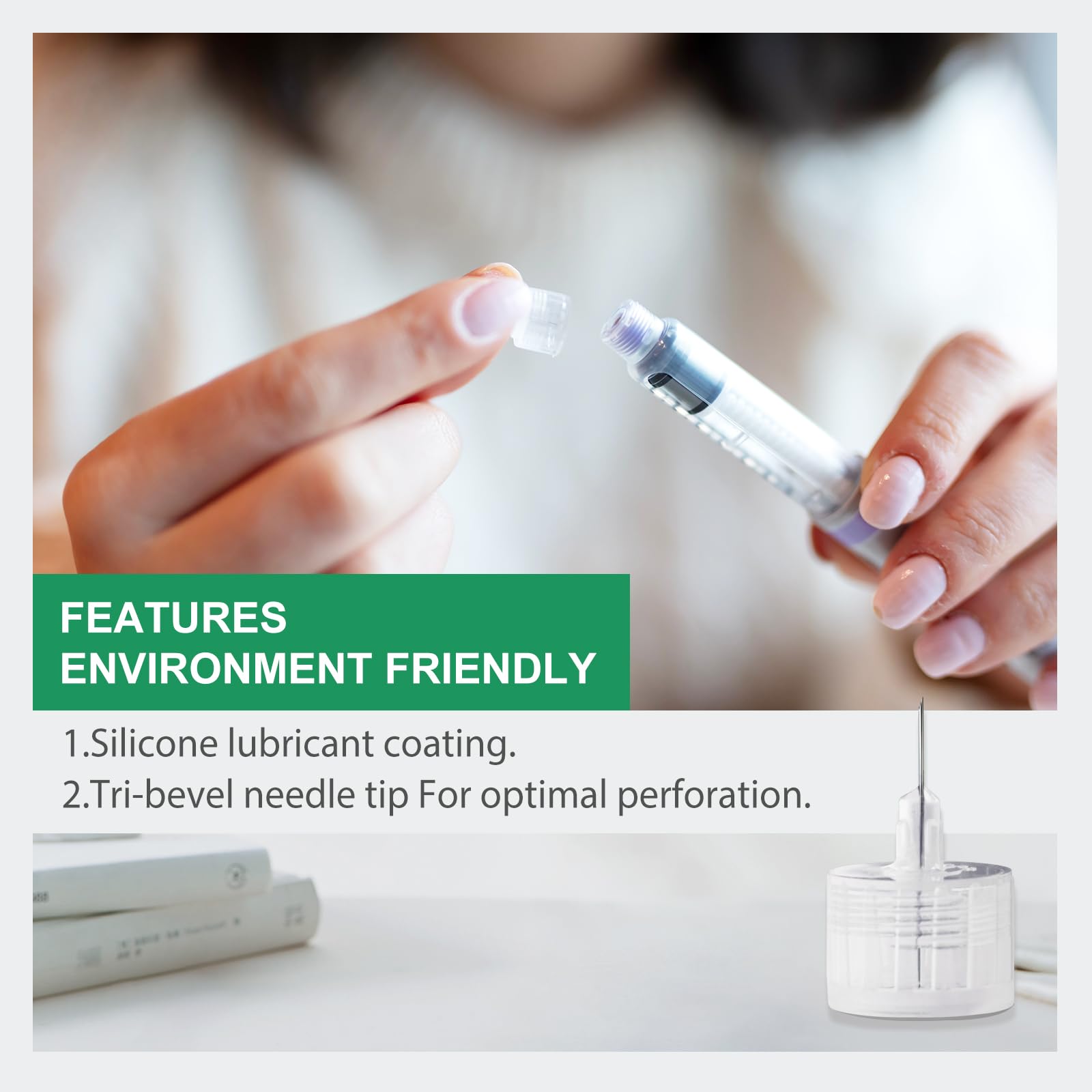 TonmiCare needles compatible with Sanofi, Lilly, Novo Nordisk pens and more.