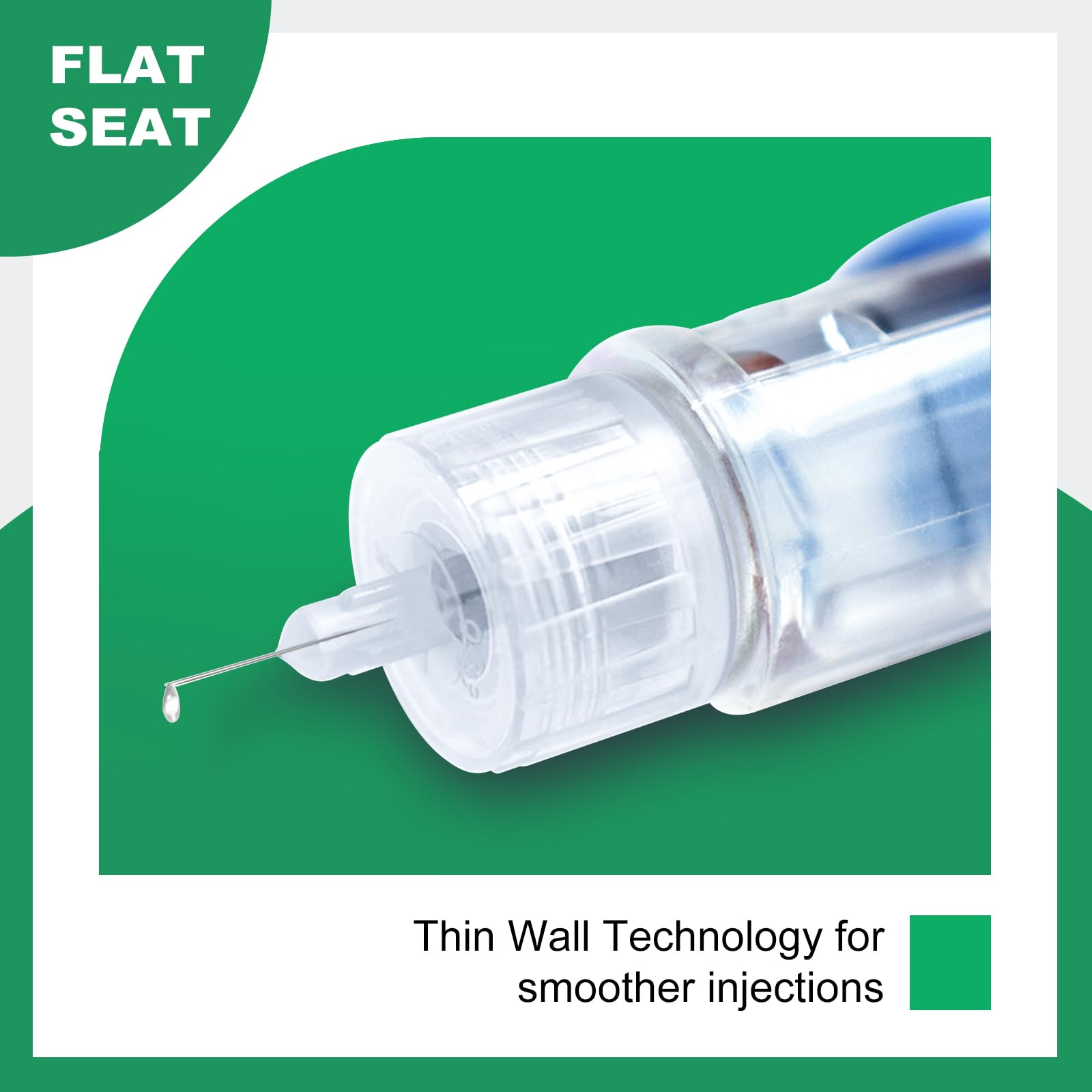 TonmiCare 32g 4mm needle with silicone-lubricated tip for smoother feel.