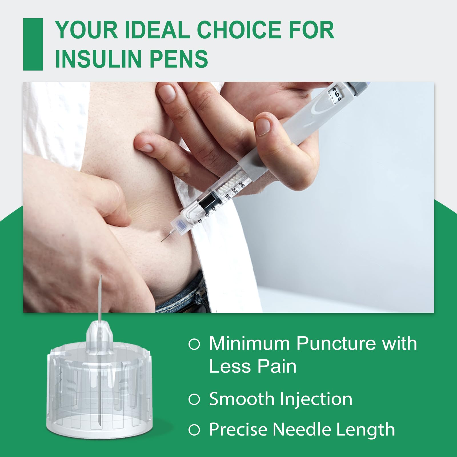 TonmiCare 32g 4mm ultra-fine tip close-up highlighting precision for injections.