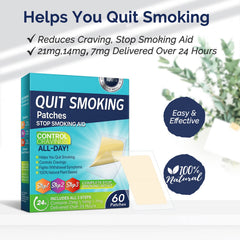 Tooffi Quit Smoking Patches Step 3 24hr release close up highlighting continuous support