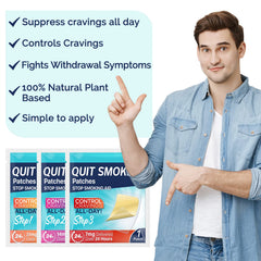 Tooffi Quit Smoking Patches Step 3 on skin application demonstrates clean, discreet use