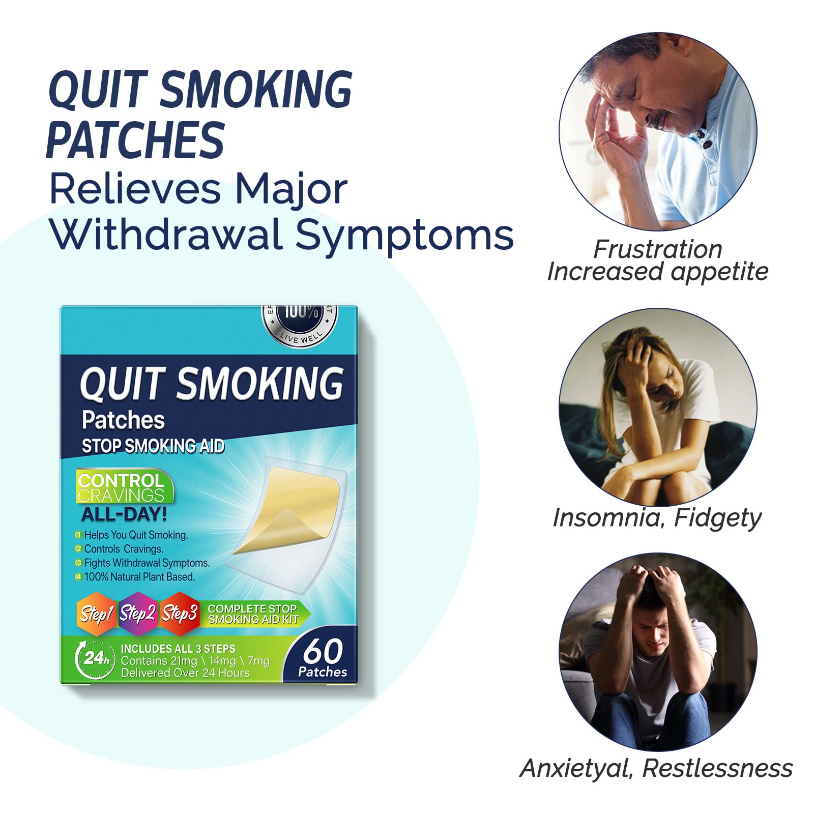 Tooffi Quit Smoking Patches Step 3 patch close up shows size and comfort