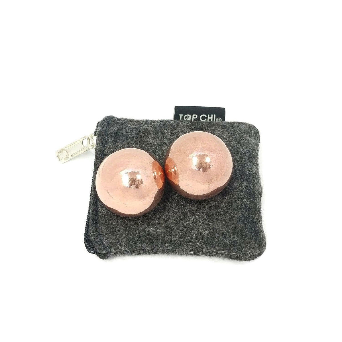 Top Chi solid copper Baoding balls 1 inch for quiet hand therapy and dexterity.