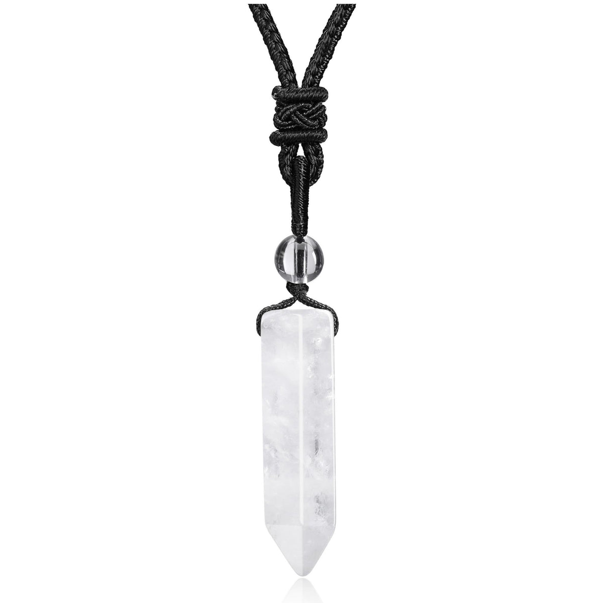 Top Plaza clear quartz necklace with hexagonal pendant for everyday style