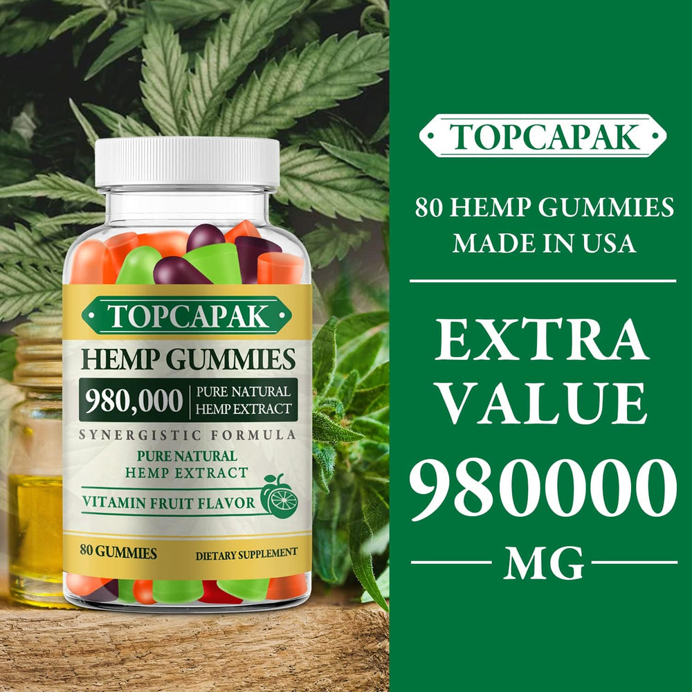 TOPCAPAK gummies pack front for easy evening use