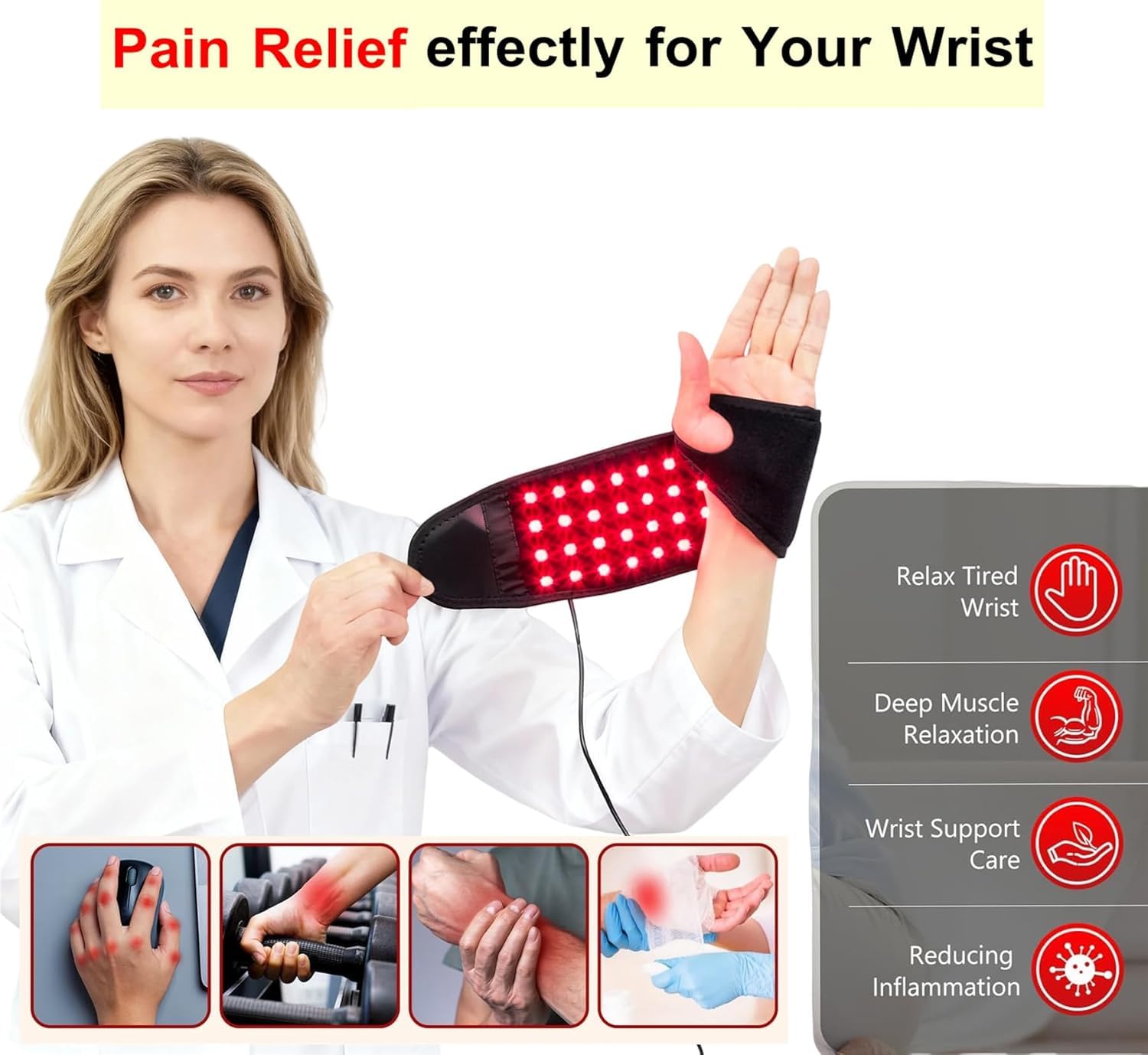 Topcupro wristband highlights 660nm red LEDs for targeted warmth