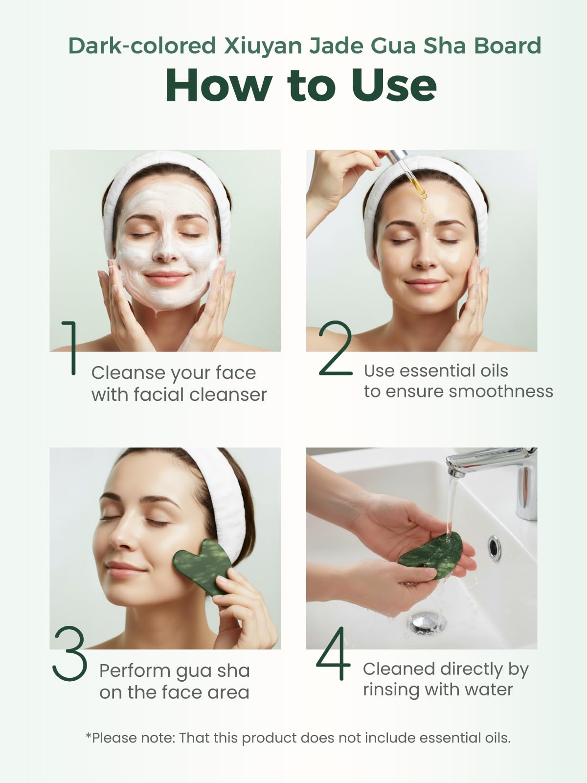 tophld Gua Sha acabado ultra suave cuida la piel.
