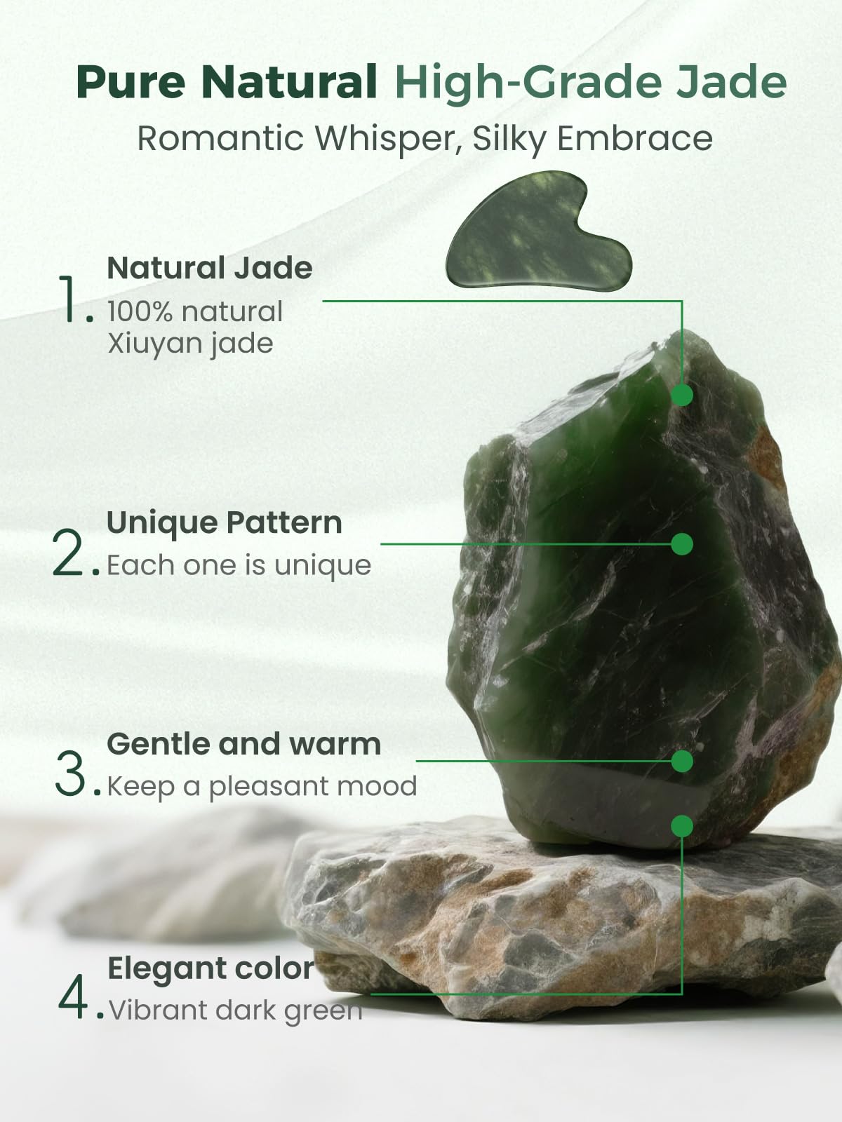 tophld Gua Sha masaje facial y acupresión para relajación.