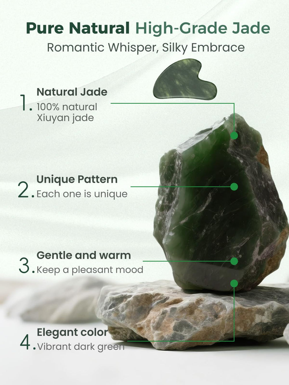 tophld Gua Sha masaje facial y acupresión para relajación.