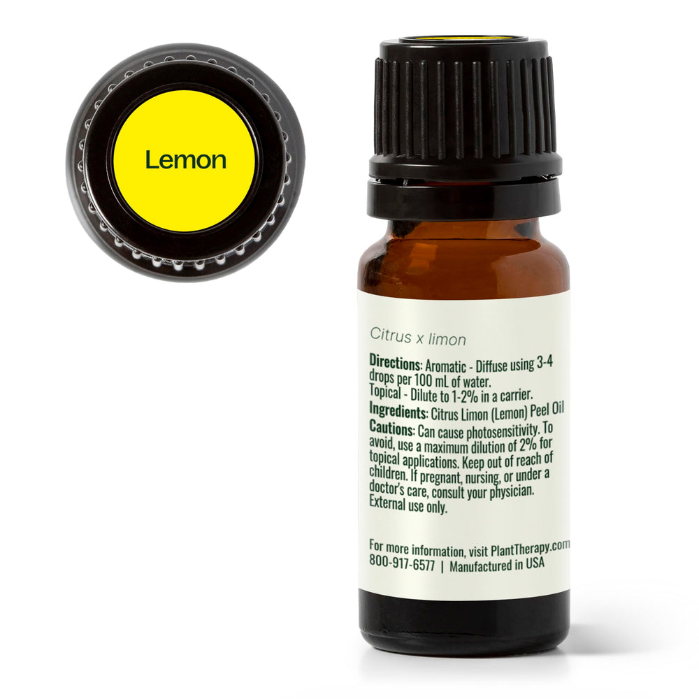 Topical dilution guidance for using Lemon oil with a carrier oil.