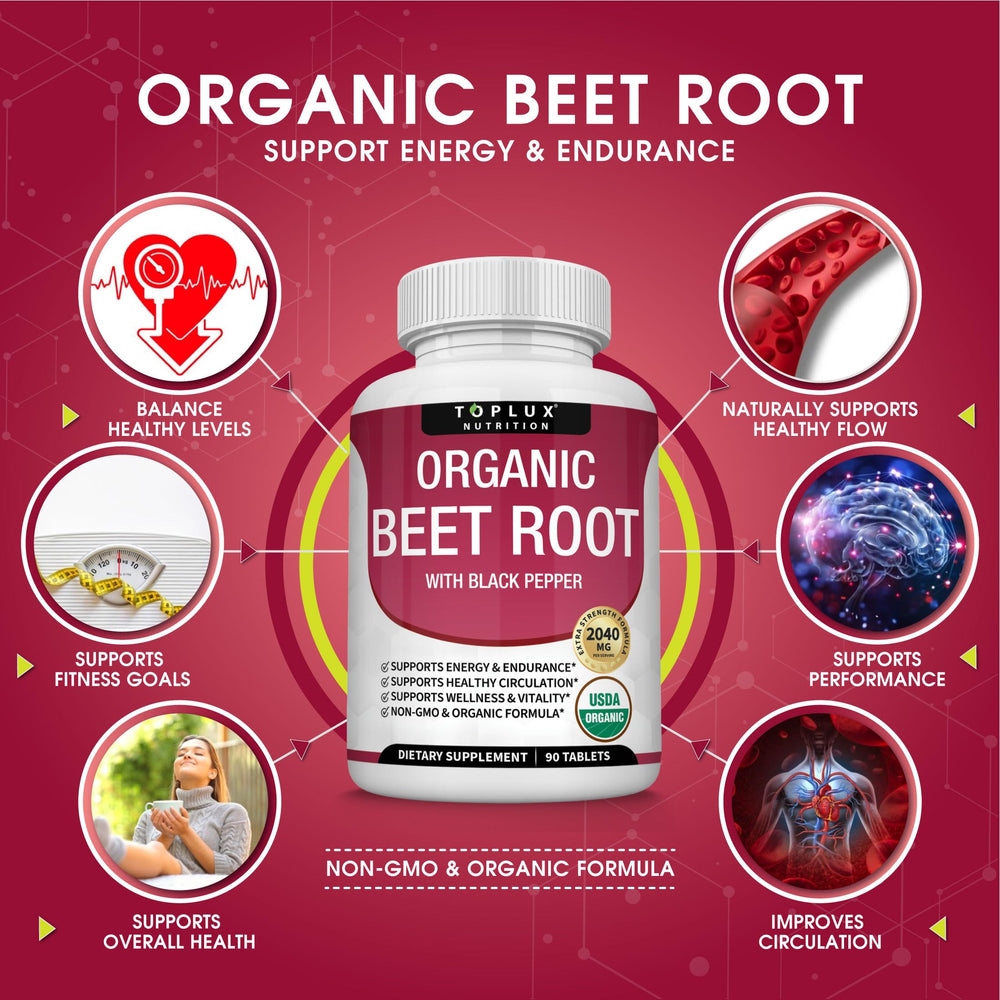 Toplux Athletic endurance imagery with beet root tablets